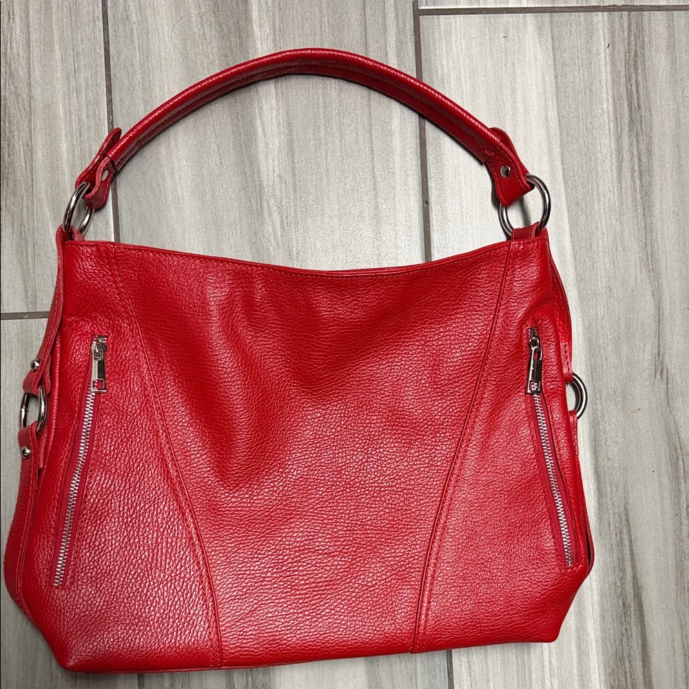 Red Leather Women's Bag